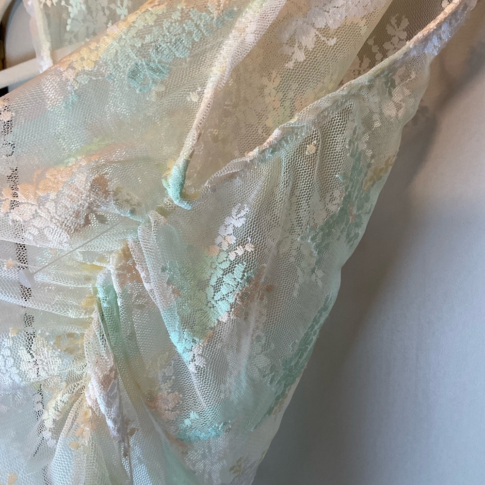 Intimately Free People “Nice Try” Lace Muscle Tank in Hazy Combo (pastels), NWOT - Picture 7 of 9